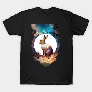 Year of the rabbit chinese zodiac sign galaxy circle T-Shirt